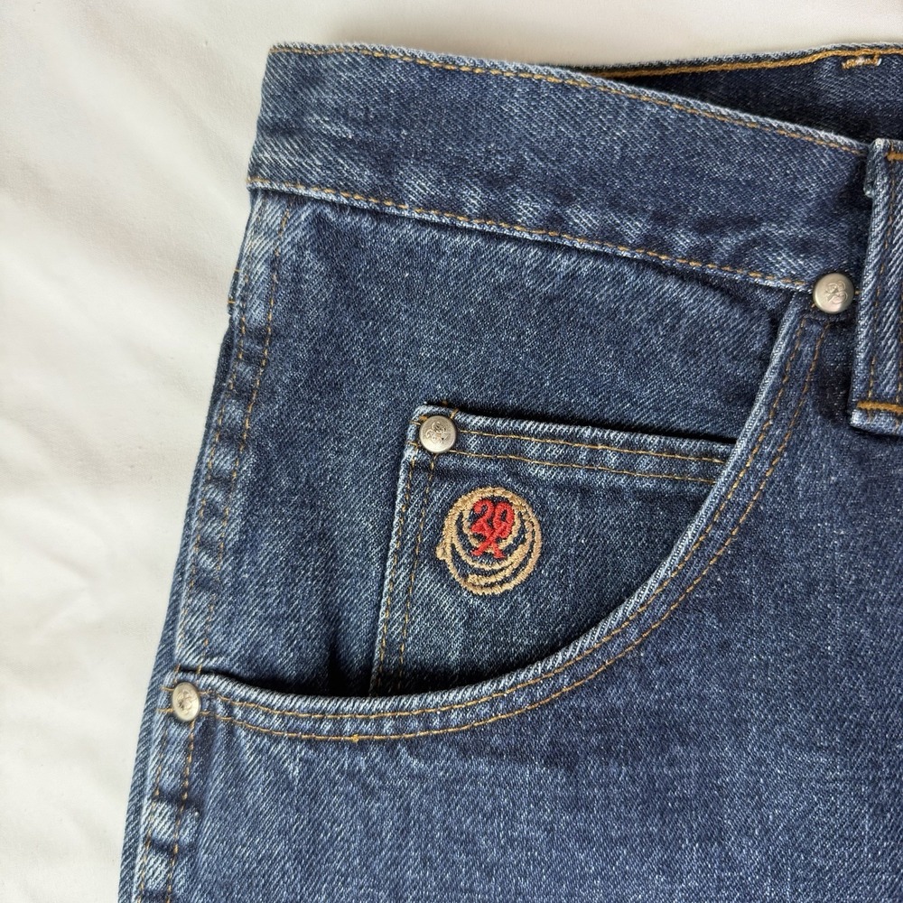 Wrangler 20X Jeans Men 40x34 Blue Denim Cowboy Cut Straight Leg Vintage Bootcut - Picture 3 of 8